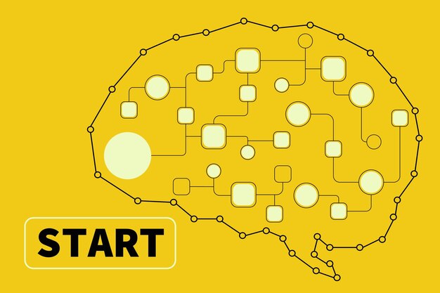 Business process and workflow automation with flowchart. Start.