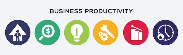 Business productivity concept with icon