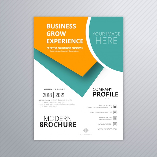 Business professional brochure colorful template