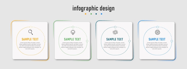 Business professional steps infographic template