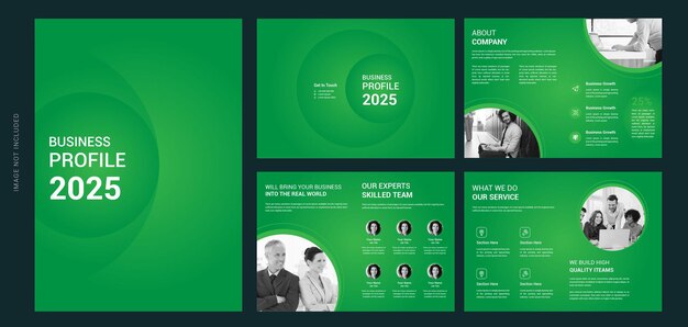 Vector business profile brochure design