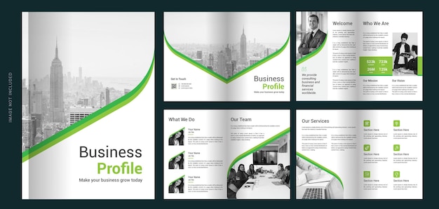 Vector business profile brochure design