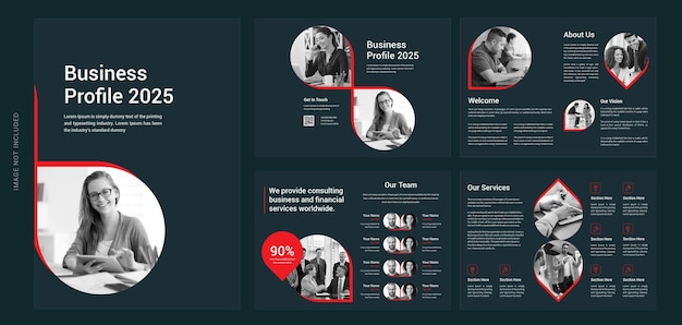 Vector business profile brochure design