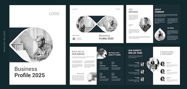 Vector business profile brochure design