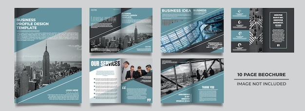 Шаблон брошюры с бизнес-профилем