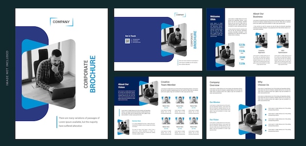 Vector business profile or corporate business brochure