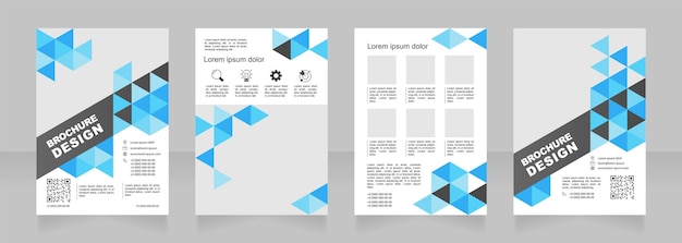 Business profitability blank brochure design