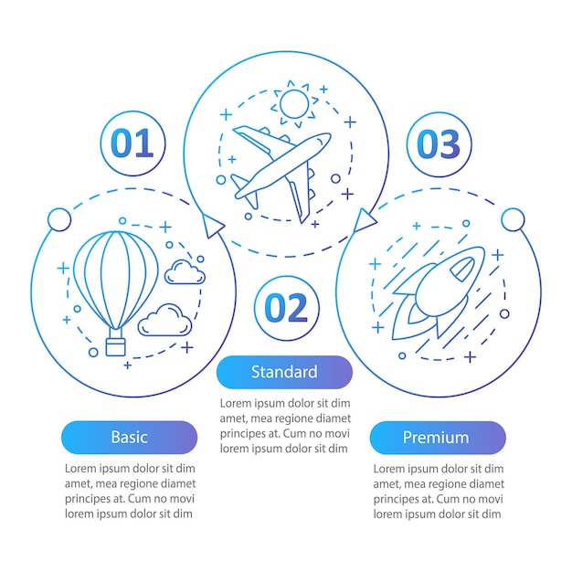 Business programs tariff plans vector infographic template