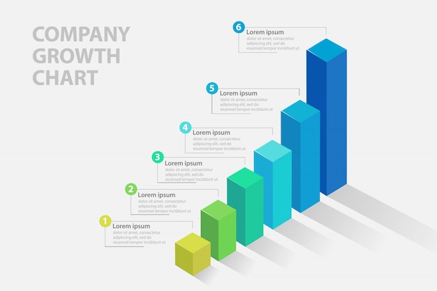 Vettore barra di avanzamento del business infografica