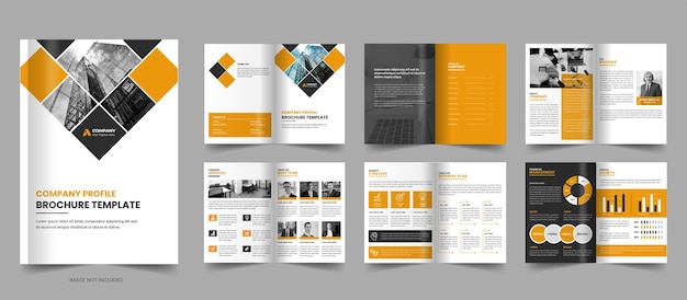 Business project proposal template and company brochure layout design
