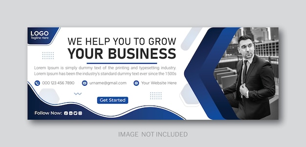 Business promotion and corporate facebook cover design template