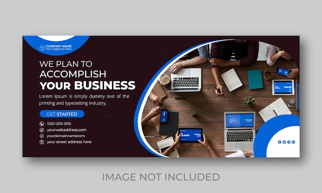 Business promotion and corporate facebook cover template