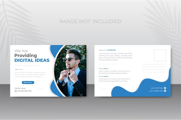 Business promotion and corporate postcard template design