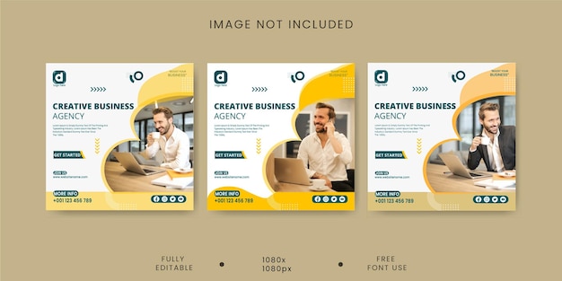 Business promotion and corporate social media banner template