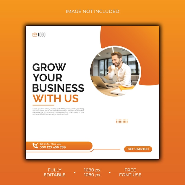 Business promotion and corporate social media banner template