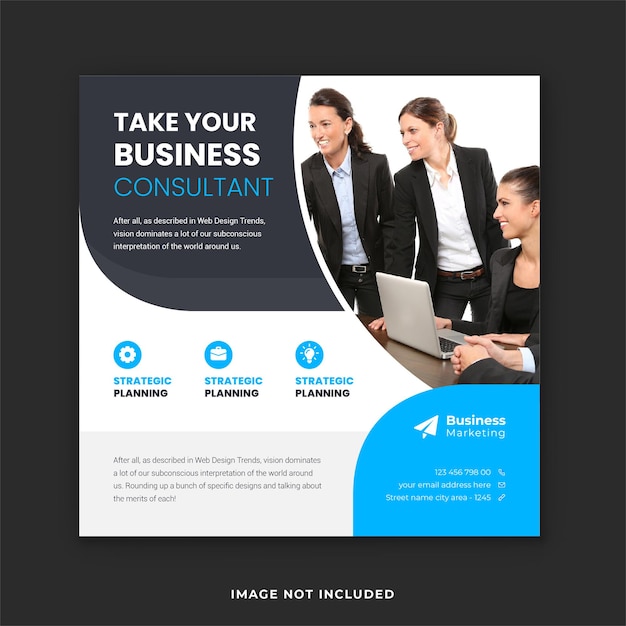 Business promotion and corporate social media post template