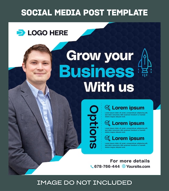 Business promotion and corporate social media post template