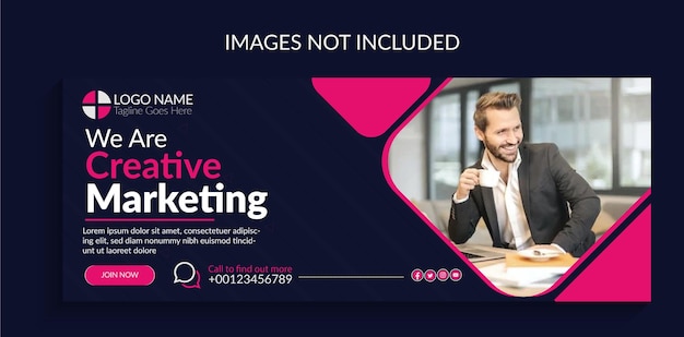 Vector business promotion and digital marketing facebook cover page template