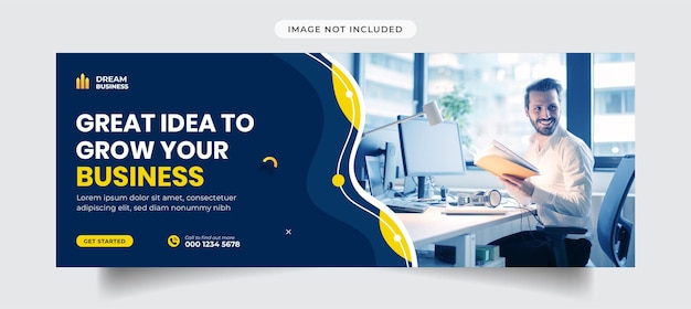 Business promotion facebook cover template