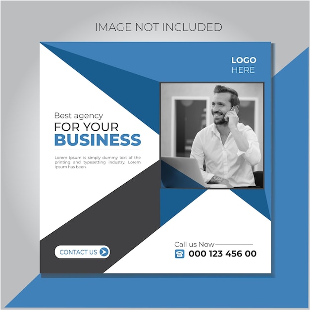 Vector business promotion social media post template vector file
