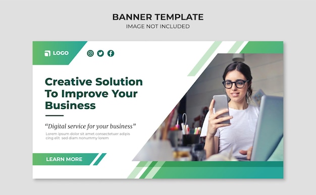 Шаблон веб-баннера для продвижения бизнеса
