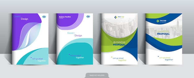 Business proposal catalog cover design template adept for multipurpose projects