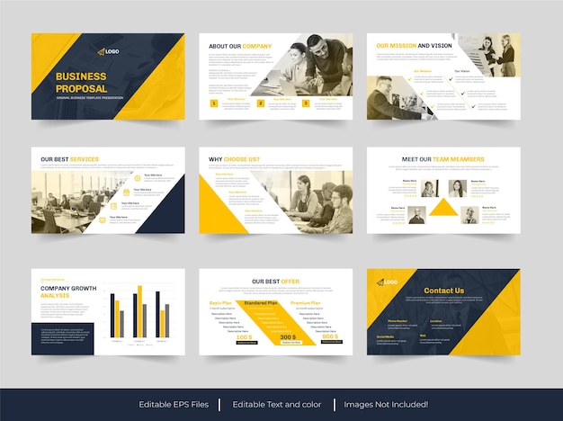 Business proposal powerpoint template design