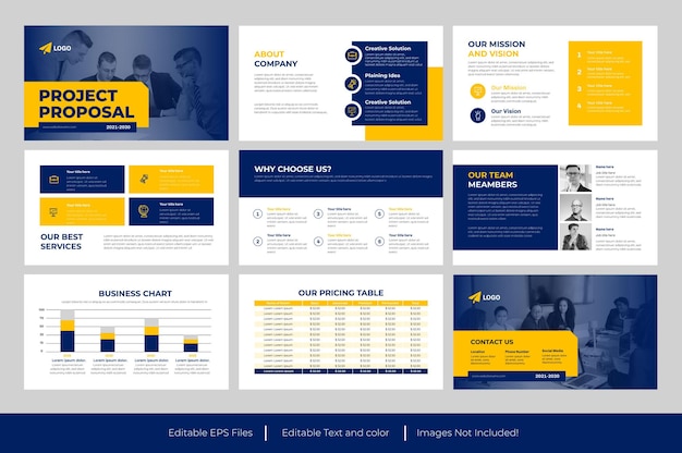 Vector business proposal and project proposal powerpoint template