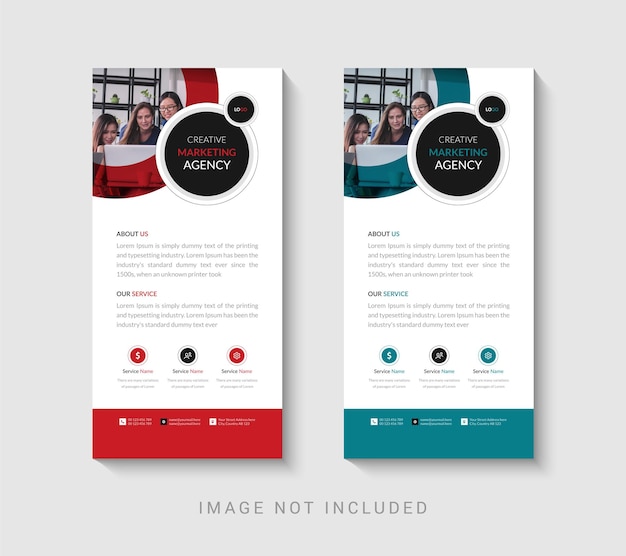 Business rack card design template