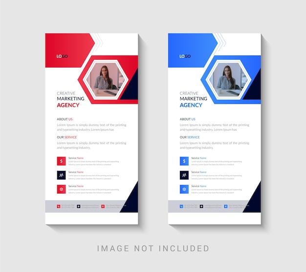 Business rack card design template