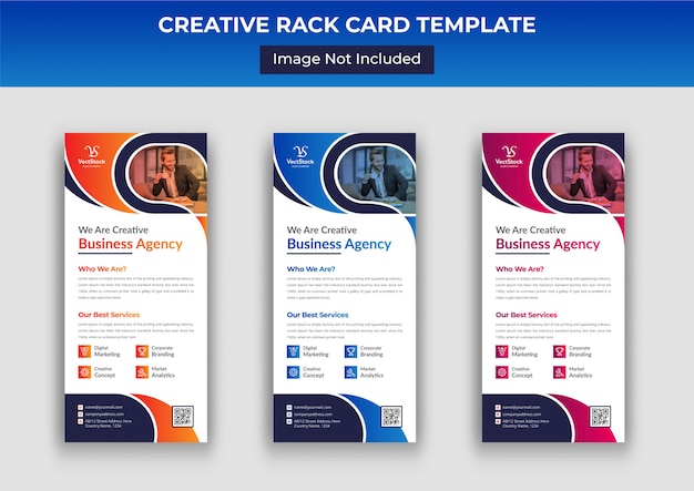 Business rack card or dl flyer template, Corporate rack card