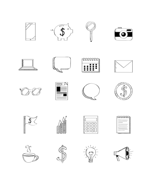 Vector business related icons