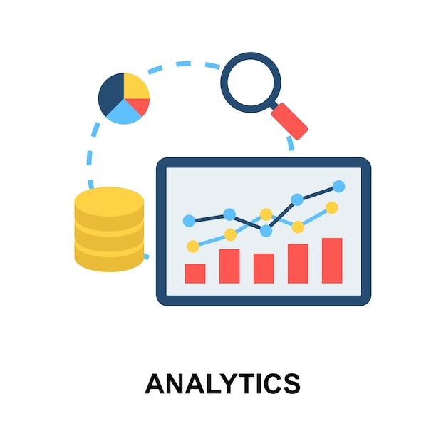 Business report analysis concept icon in flat style ready to use vector