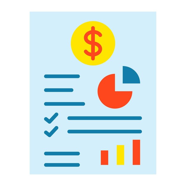 Vector business report icon