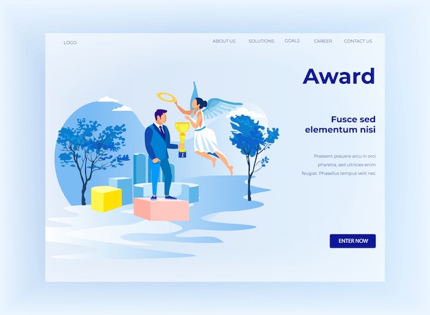 Бизнес награда за успешный дизайн landing page