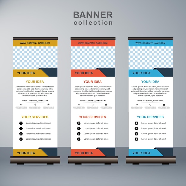 Vector business roll up banner for all company