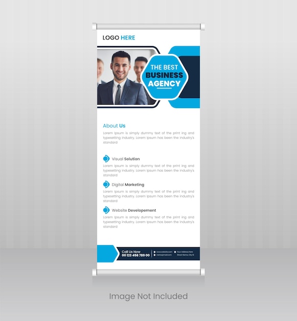 ビジネスロールアップバナーまたは企業スタンディープロモーションバナーテンプレート