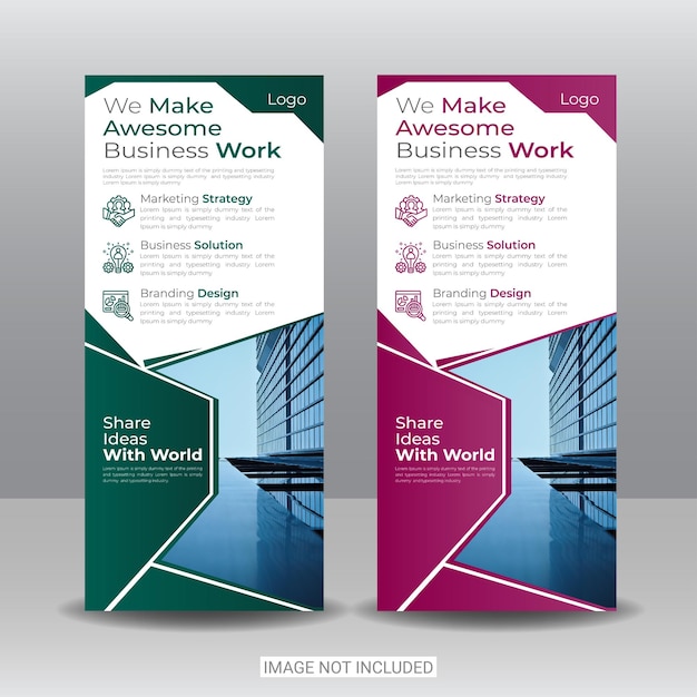 Business roll up banner design corporate design roll up banner