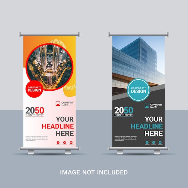 Business roll up banner design template