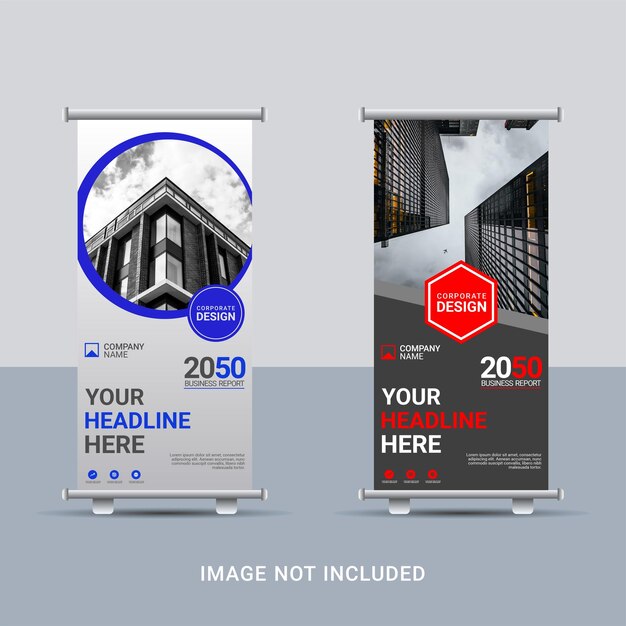 Business roll up banner design template