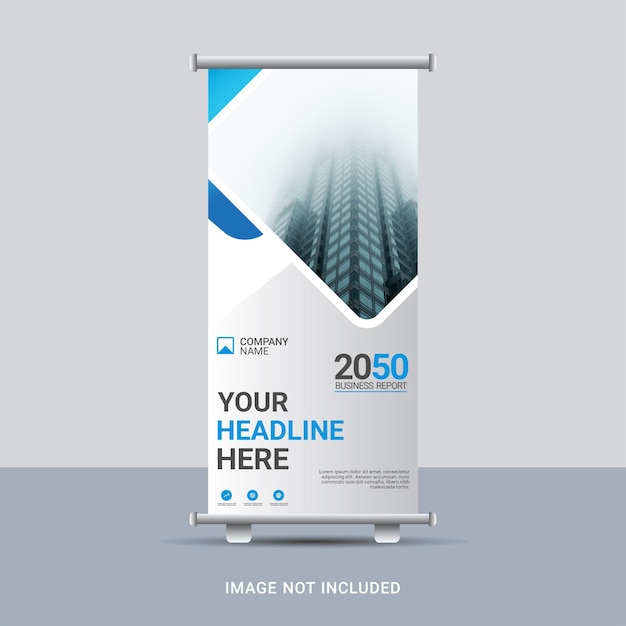 Vector business roll up banner design template