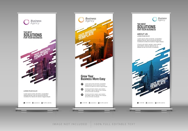 Business roll up banner design template