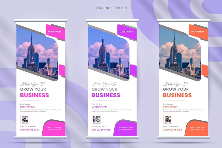 Business roll up banner design template