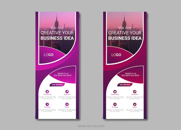 Business Roll Up Banner Design Vector