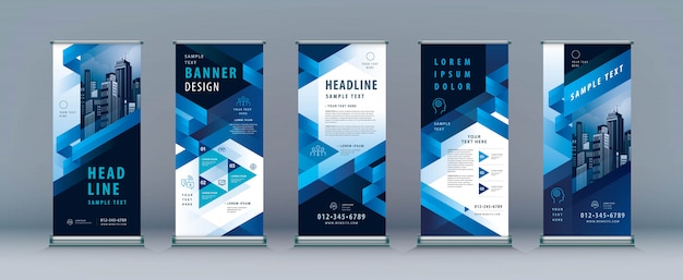 Business roll up banner set.