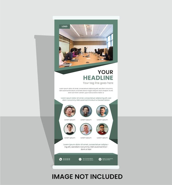 Business roll up banner stand template design