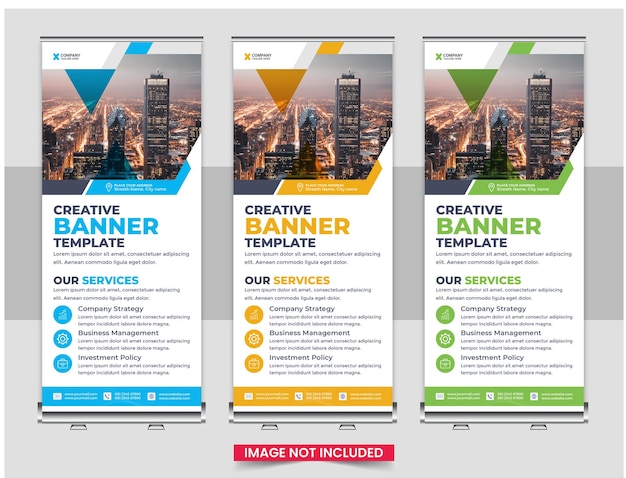 Business roll up banner modello di banner aziendale standee