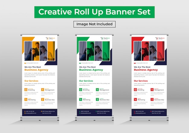 Vector business roll up banner template