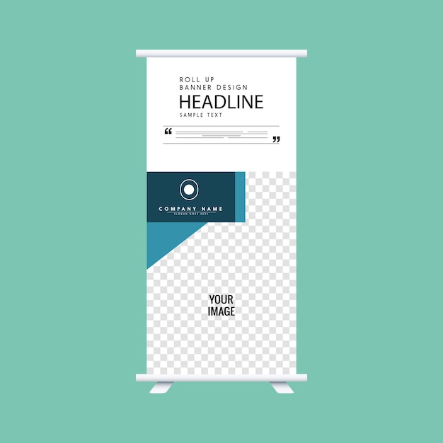 Business Roll Up. Corporate banner template modern abstract.