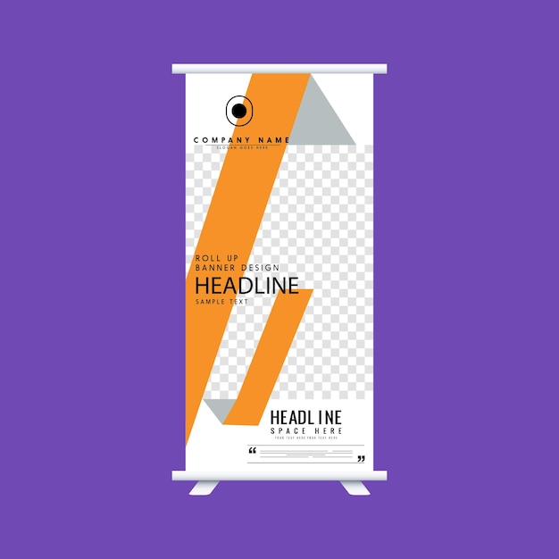 Business Roll Up. Corporate banner template modern abstract.